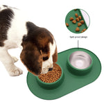 Gamelle Silicone Inox Anti-Dérapante — Bol Anti-Éclaboussures Chien Chat 1