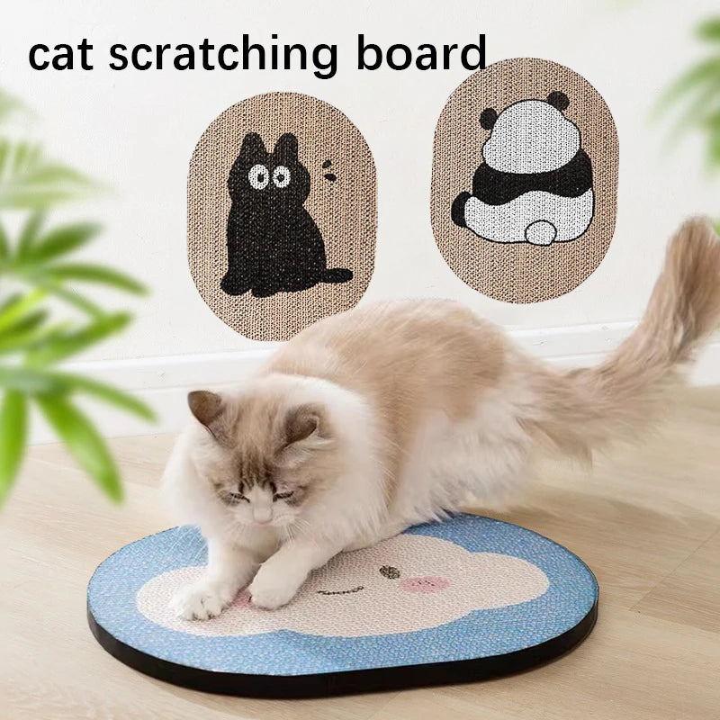 Griffoir Mural Autocollant Nuage Bleu — Scratch Board Cartoon Résistant Chat
