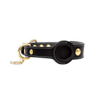 Collier Chien Cuir Véritable avec Porte-Airtag — Compatible Apple 11