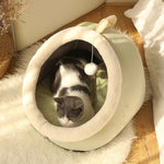 Maison Chat Villa Semi-Fermée — Nid Amovible Lavable Confort Toutes Saisons 4