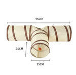 Tunnel Chat Forme Y Pliable — Jouet Exploration Nid Interactif Tissu 6