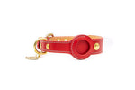 Collier Chien Cuir Véritable avec Porte-Airtag — Compatible Apple 2